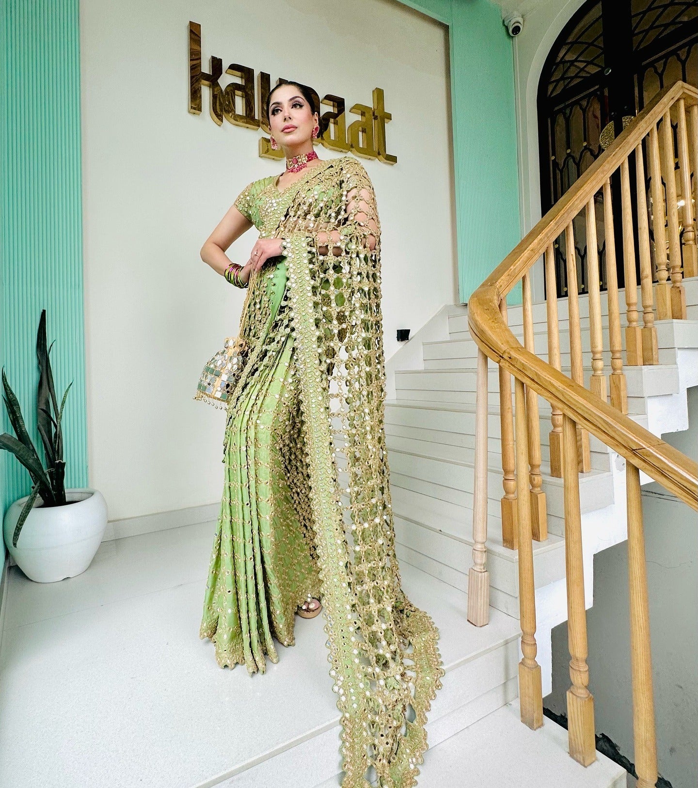 Celestial Mirror Saree