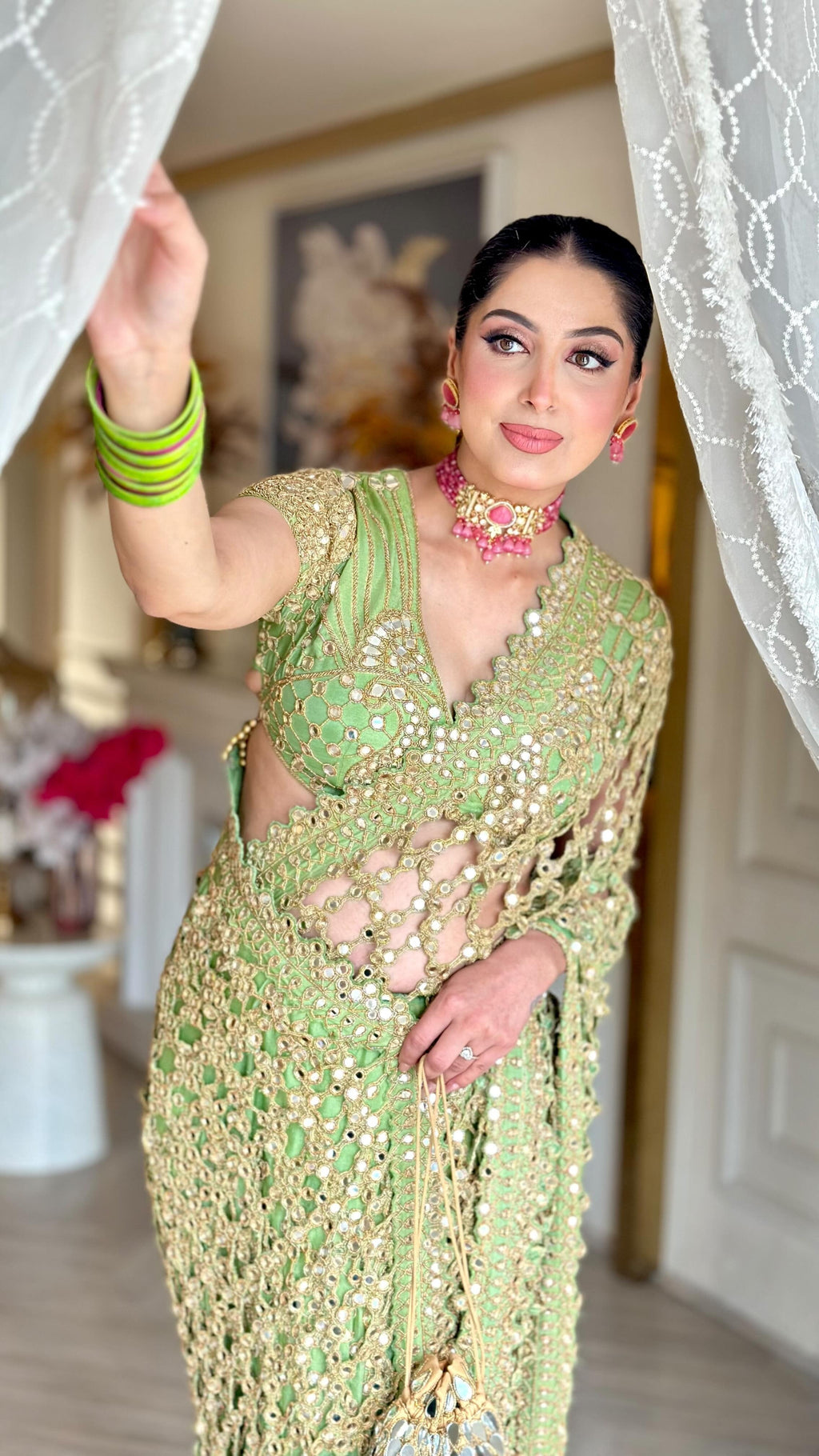 Celestial Mirror Saree