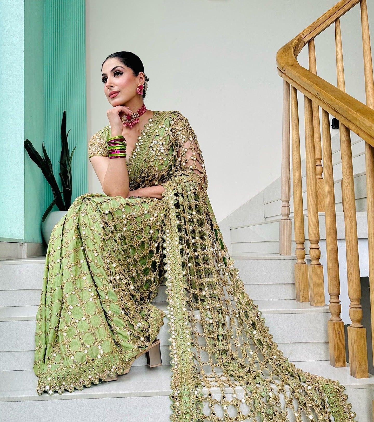 Celestial Mirror Saree