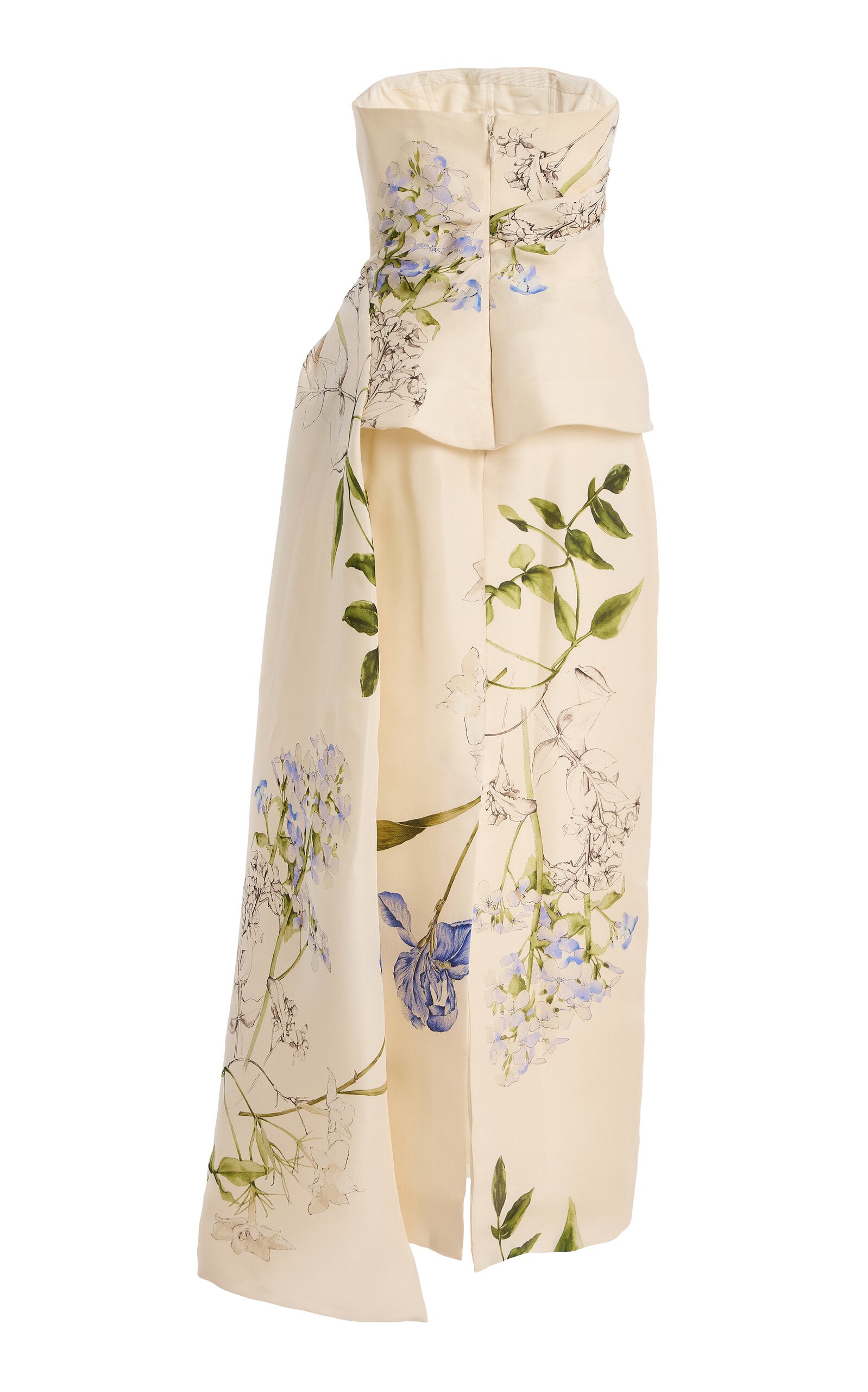 Botanical Peplum Elegance Gown