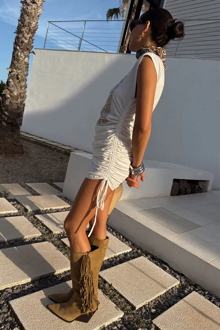 Starlit Sequin Ruched Dress